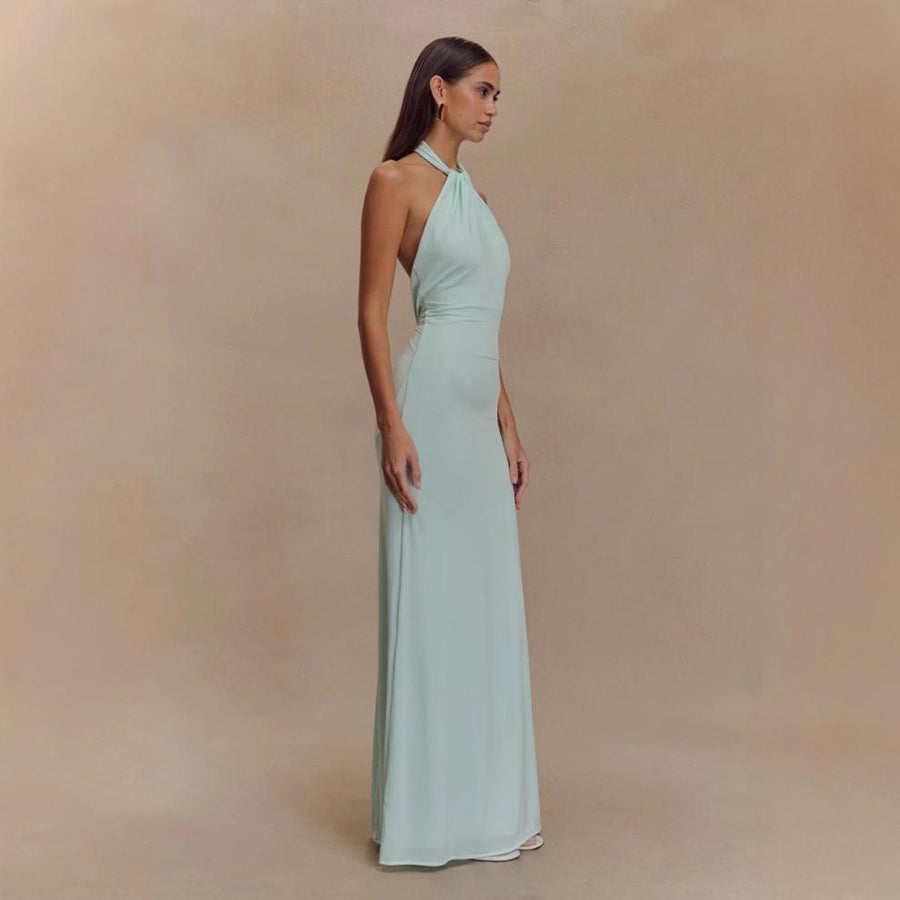 Elegancka sukienka maxi na ramiączkach